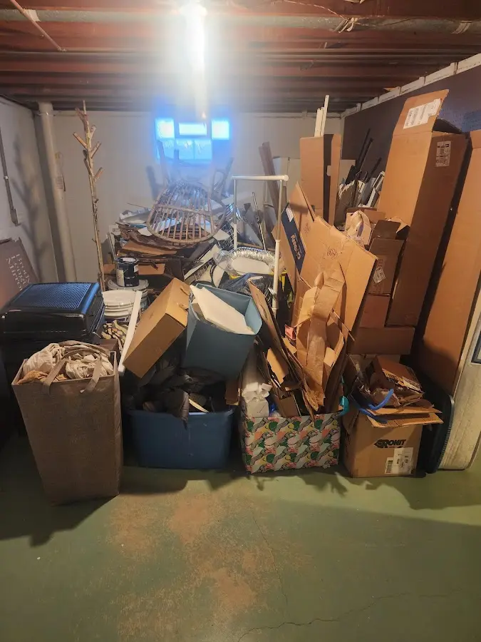 Roll-off dumpster container at job site for Construction Dumpster Rental in Waldwick